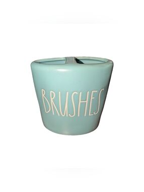 Rae Dunn Bathroom Brushes Holder, Aqua